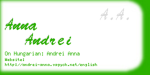 anna andrei business card